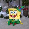 Gemmy Christmas Inflatable Spongebob in Elf Outfit, 3 ft Tall,
