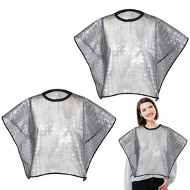 2 Pcs Waterproof Hair Dye Cape Short Comb-Out Capes Unisex-adult Shampoo Capes Barber Cape Makeup Cape Hair Cutting Cape Beauty Apron