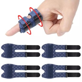 와세소 부목 부러진 경우 손가락 /곧게 펴는 n염 숨 쉴 수 있는 n n중간 n링 / n핑키 핑거 파란색 짧은 4개 Waseoso Broken Finger Splint Straightening Breathable Middle Ring Pinky Finger Short Blue 4pcs [Short]