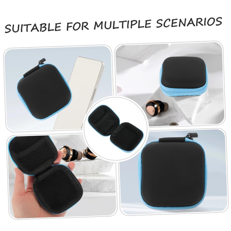 TEHAUX Travel Essential Earbuds Case Pouch Zipper Compact Electronic Organizer