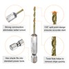 sourcing map 10pcs 1/4" Hex Shank Drill Bit 5/64" Gold
