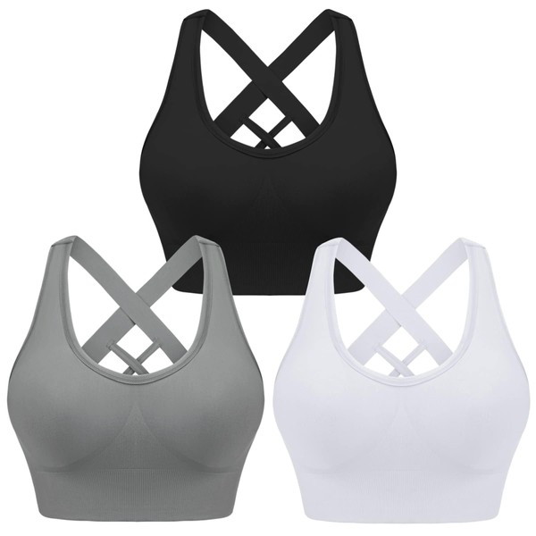 Leversic Women's Push Up Sports Bra Without Underwire Sports Bra