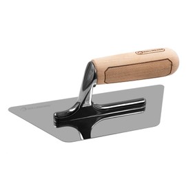 ROLLINGDOG 240mm x 130mm x 100mm Trapezoid Shape Plastering Trowel - Venetian Trowel Plastering Tools with Beech-Handle Stainless Steel 9.45" x 5.12" x 3.94"