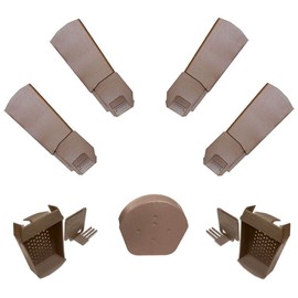 Klober Dry Verge Roof Edging Kit - 12 x Brown Dry Verge Units, 1 x Domed Apex End Cap & 2 x Starter Closure Kits
