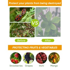 HKZ Bird Netting for Blueberry Bushes - 6Pcs Garden Netting Pest Barrier with Drawstring, White, 31.5x31.5 inches + 31.5x39.5 inches