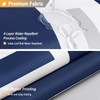BTTN Navy Blue Shower Curtain - Geometric Fabric Shower Curtain