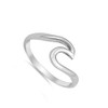 Wave Polished Cute Fashion Ring New .925 Sterling Silver Toe