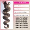 Clip in Hair Extensions Real Human Hair, 20 Inch 120g,
