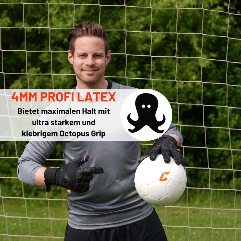 CATCH & KEEP Fly Blue Soul Men's Goalkeeper Gloves Size