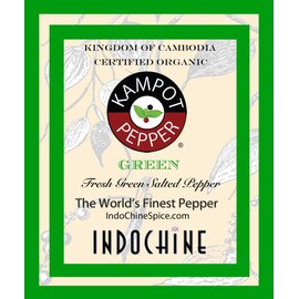 Organic Kampot Pepper Rare Cambodian Peppercorns Fresh Green 4 ounce