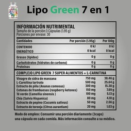 Lipo Green 7 en 1 100% Orgánico 90 Caps