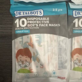Dr. Talbot's x4 Dr. Talbot's 10 Pack Disposable Kids Face Masks - Boys - 2-5 Years 40 Total