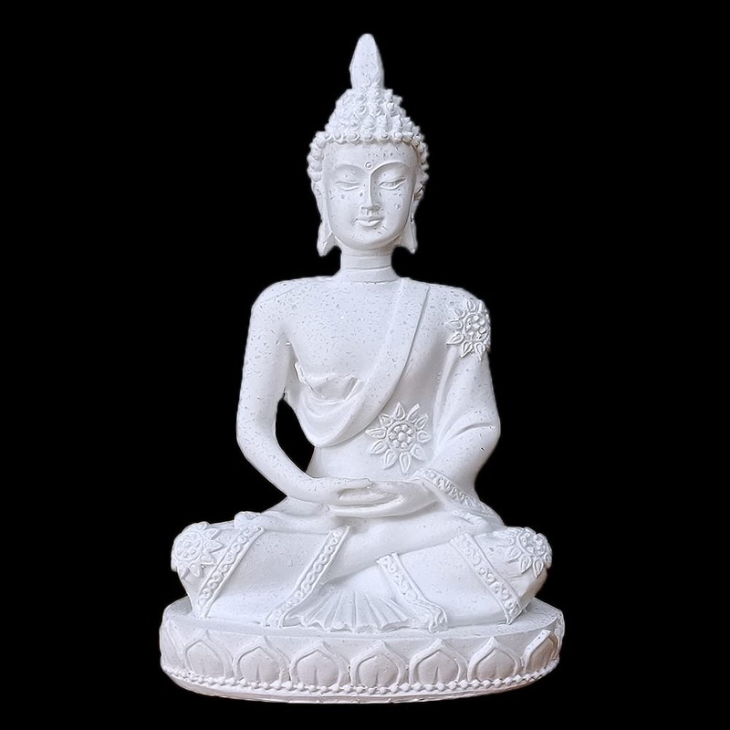 HYFAN Mini Sandstone Buddha Yoga Meditation Statue Harmonious Figurine Collectible