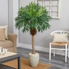 Nearly Natural 63in. Robellini Palm Artificial Tree in Sandstone Planter