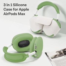 CoBak Silicone Case Cover for AirPods Max Headphones, Anti-Scratch and Waterproof Accessories Includes Earpad Covers/Ear Cups Covers/Headband Cover, Skin Friendly Cover for AirPods Max