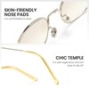 Cyxus 1562 Sunglasses Oval Frame, Mental, Women's, Small Face Effect,