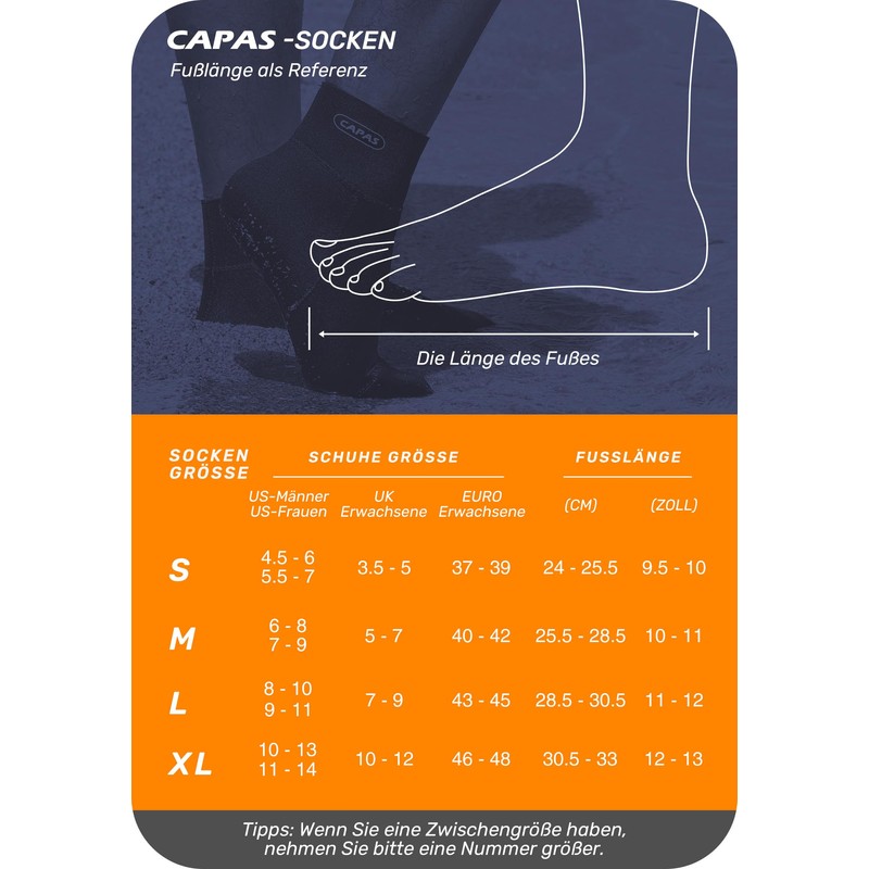 CAPAS Waterproof Neoprene Socks 2mm Beach Volleyball Sandproof Socks Wetsuit