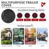 Utility Trailer Cover(no ramp gate),Waterproof Windproof Heavy Duty Black Dump