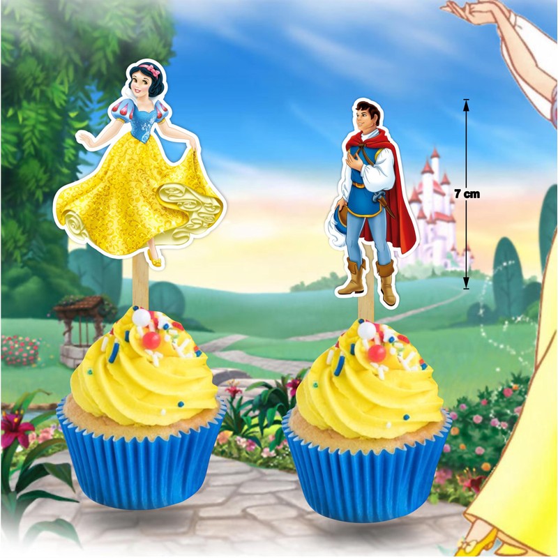 Snow Whte and the Sven Dwafs Cupcake Topper – Fairytale