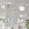 COCOVIVRE 103Pcs Acrylic Mirror Wall Stickers, Removable DIY Circle Ceiling