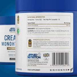 Creatina Monohidrato Applied Nutrition Polvo 50 Porciones Sabor Cereza Manzana