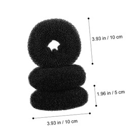 Outanaya Hair Donut Bun Makers Set 3 Packs 15 Pieces Total High Elastic Hair Ties U-Shaped Clips for Women for Everyday Use