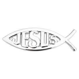 Artudatech 3D Car Decal Emblem Sticker Religious God for Jesus Christian Fish Symbol