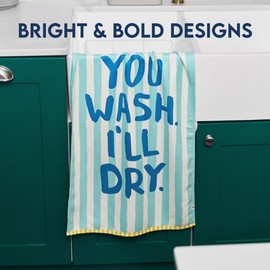 Dock & Bay Tea Towels - Quick-Drying Dish Towels in Thick Waffle Fabric - Medium Size 75x45cm, 29x17 - You Wash I'll Dry