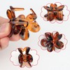 MOTIBACK 4PCS Flower Hair Claw Clips for Women, Hibiscus &