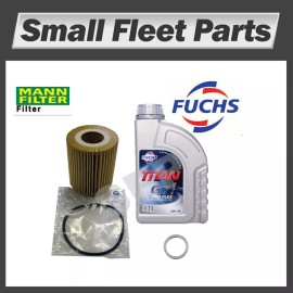 Fuchs, MANN Sprinter Oil Change Kit 13 Liters Oil & Filter 5W30 Fits Dodge MB Freightliner