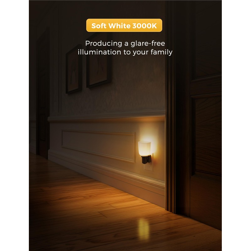 L LOHAS LED Night Lights Plug into Wall, Vintage Plug