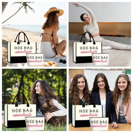 Hoe bag Tote Bag Funny Gifts for Women, Friends Hostess Gift Ideas Cool Gifts for Women, Girls Weekend Overnight Fun Makeup Travel Bag Girls Birthday Gift Ideas Gag gifts