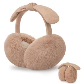 YSense Earmuffs Ear Warmers for Women Winter Fur Adjustable Foldable Ear Muffs Gifts