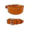 BESTER Training Belt Muscle Level Leather Single Piece Leather (Brown,