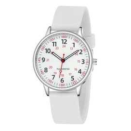 Nurse Watch for Women: Waterproof, Analog with Second Hand, Silicone-banded – Ideal for Nursing Professionals. - Color: BLUE