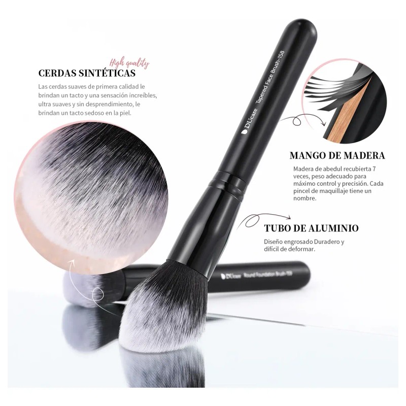 Juego De Brochas De Maquillaje Ducare (15 Unidades)