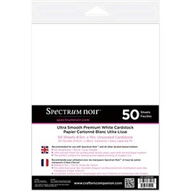 Spectrum Noir Ultra Smooth Premium Cardtock 8.5inX11in 50/Pkg-White