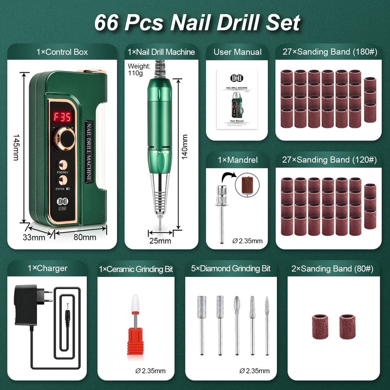 CIICII Nail Drill para Uñas Profesional