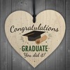 RED OCEAN You Did It Congratulations Gift Wooden Heart Keepsake