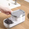 Dishwashing Liquid Soap Dispenser with Pump, Sponge Holder & Metal