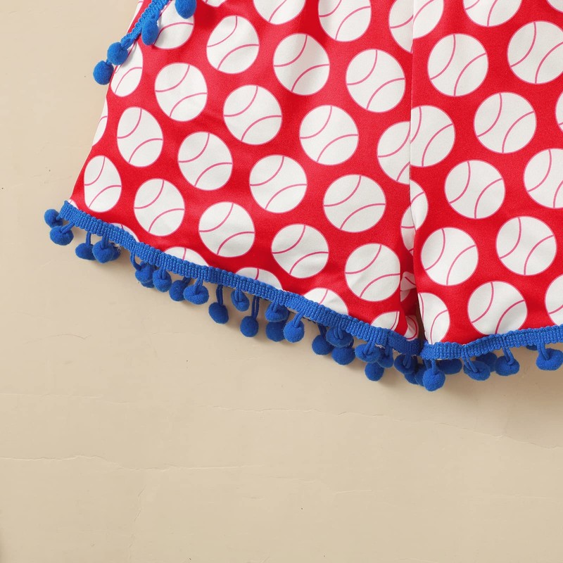 LYSMuch Conjunto de ropa de verano con estampado de béisbol,