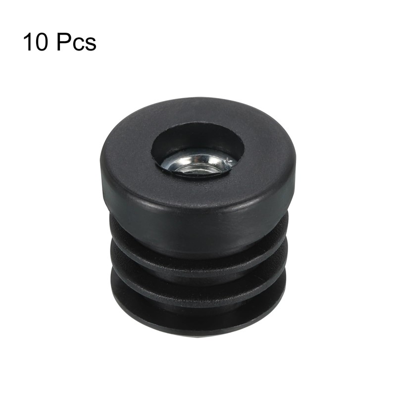 sourcing map 10Pcs Inserts for Round Tubes with M8 Thread,