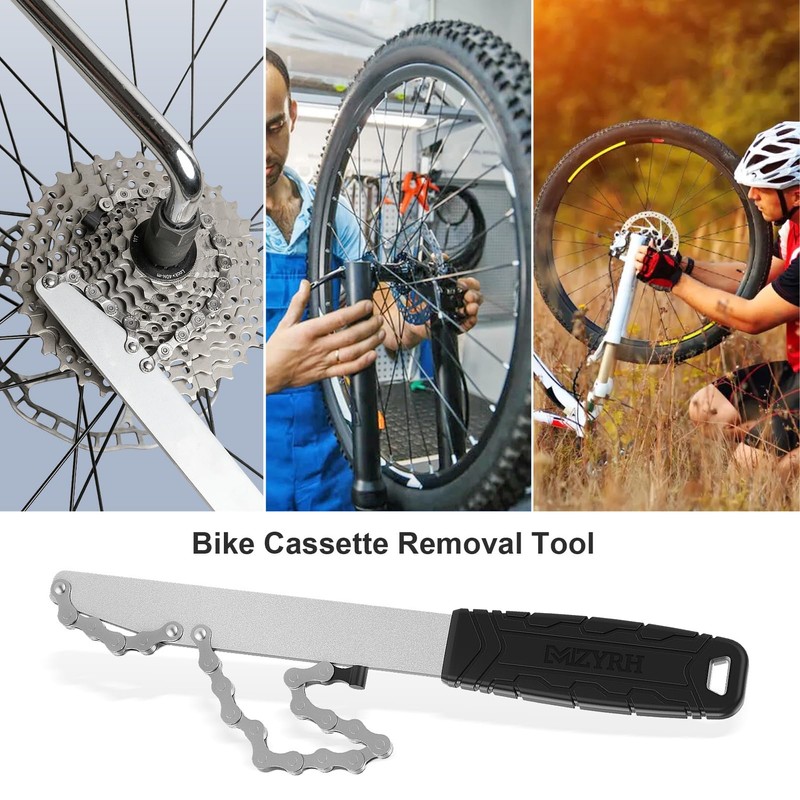 MZYRH Bicycle Chain Whip Tool, Bicycle Cassette Removal Tool, Bicycle