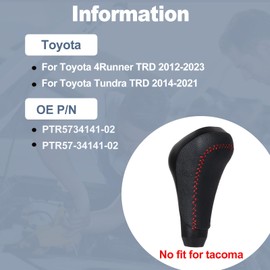 ATPSTOGO Gear Shift Knob Compatible with Toyota 4Runner TRD 2012-2023 / Tundra TRD 2014-2021 Automatic Shifter Handle Lever Replacement for PTR57-34141-02 PTR5734141