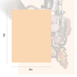 3MM Fake Tattoo Practice Skins: 10Pcs Double Sides Thick Silicone Practice Skin for Tattooing - 8 * 6'' Fake Skin for Beginners and Tattoo Artists Tattoo Supplies