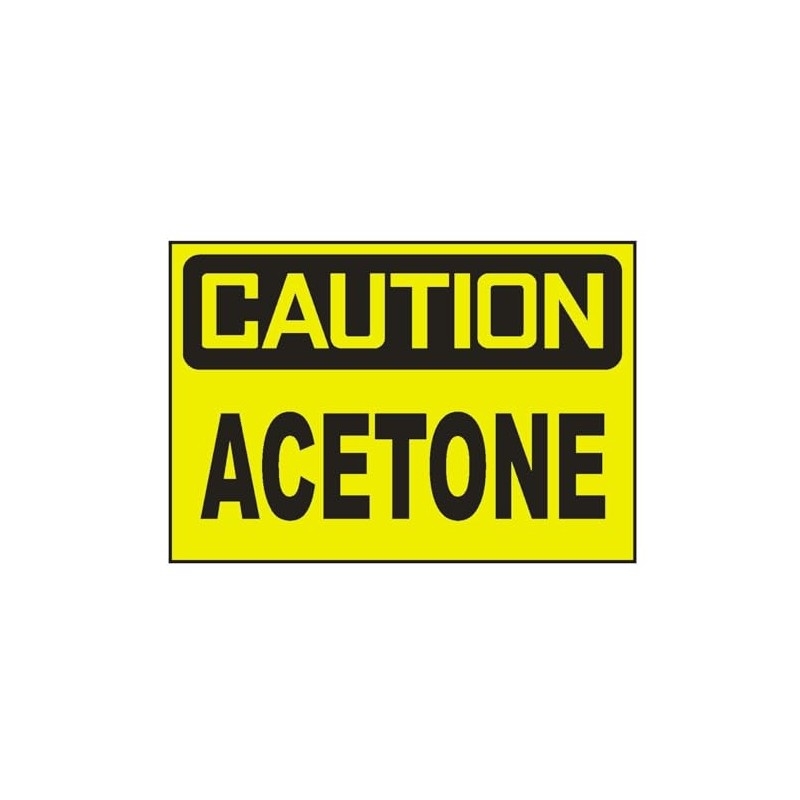 Generic Caution Acetone Sticker Decal D686