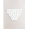 NEXT 100% Cotton Briefs - Pack of 5, White, 3