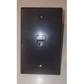 Buyer's Choice 1 New Ethernet Wall Plate CAT6 1-Port RJ45 Single Gang Network Female Black