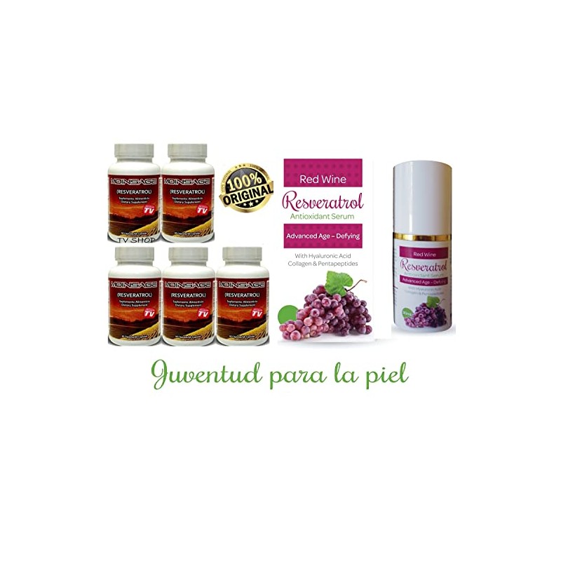 Moinsage 5 Bottles + 1 Resveratrol Serum