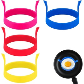 4 Pcs Fried Egg Ring Set – Non-Stick, Heat-Resistant, Ideal for Eggs, Durable Cooking Rings for Breakfast, Easy to Use & Clean